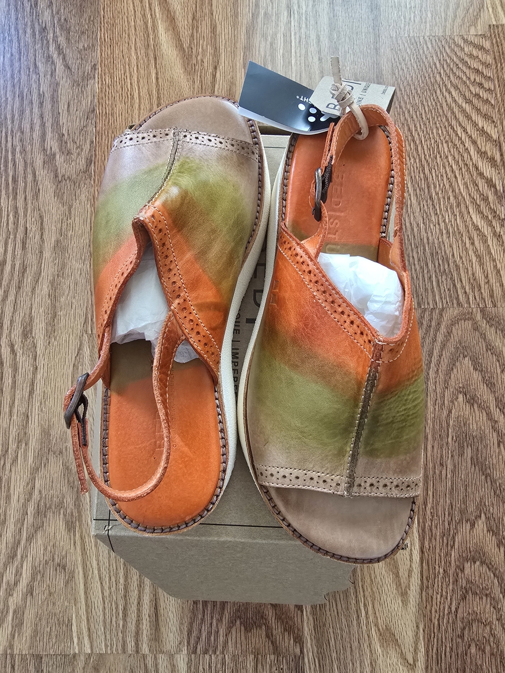 Womans Brand New Size 8.5 Bed|Stu LIBRARY MELON ID SANDALS. PLATFORM SANDAL 🤩 - Picture 8 of 16
